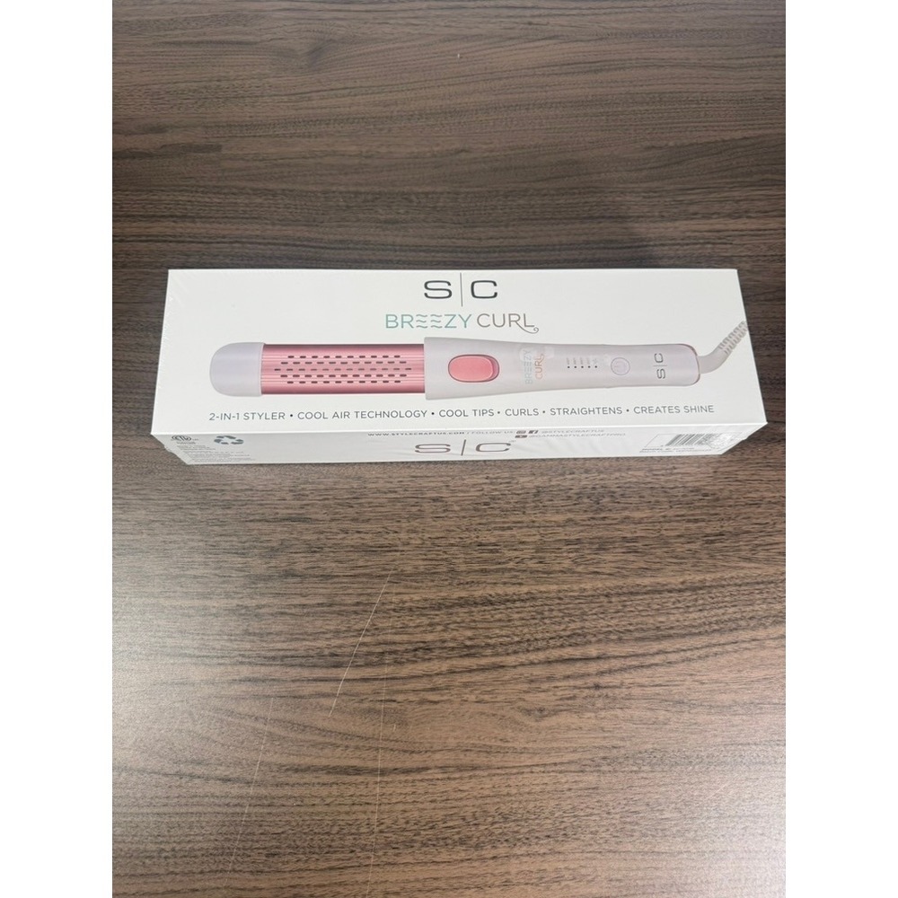 StyleCraft NIB Breezy Curl 2in1 Styler Cool Air Technology Rose Gold‎